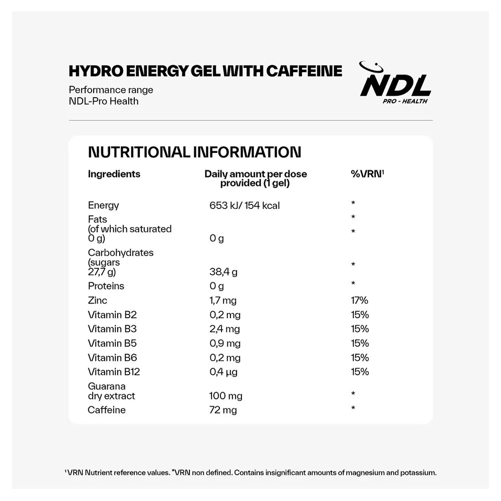Ndl Pro Health Hydro Energy Gel+caffeine Schachtel Mit Energiegelen Mango 60g 12 Einheiten, One size Ndl Pro Health Hydro Energy Gel+caffeine Schachtel Mit Energiegelen Mango 60g 12 Einheiten, One size
