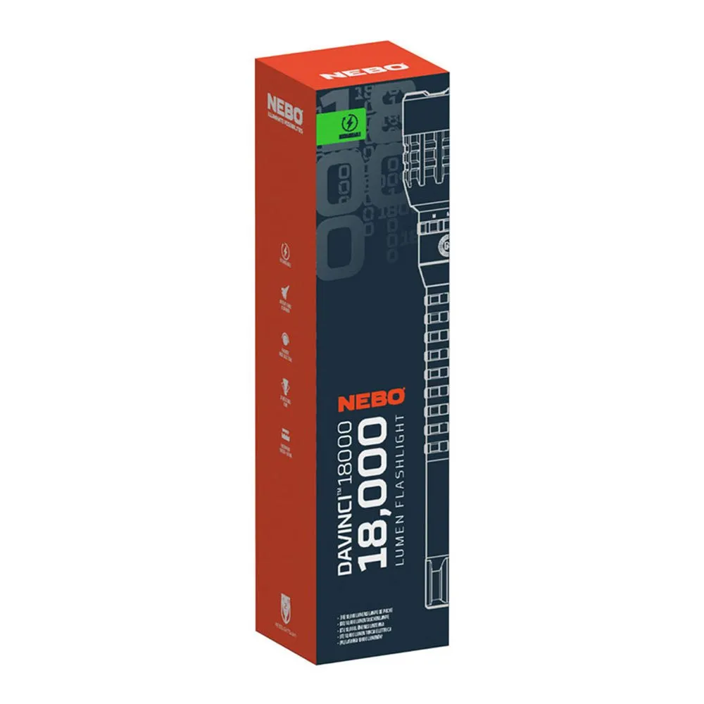 Nebo Tools Davinci™ 18000 Taschenlampe, Black / orange, 18000 Lumina Nebo Tools Davinci™ 18000 Taschenlampe, Black / orange, 18000 Lumina
