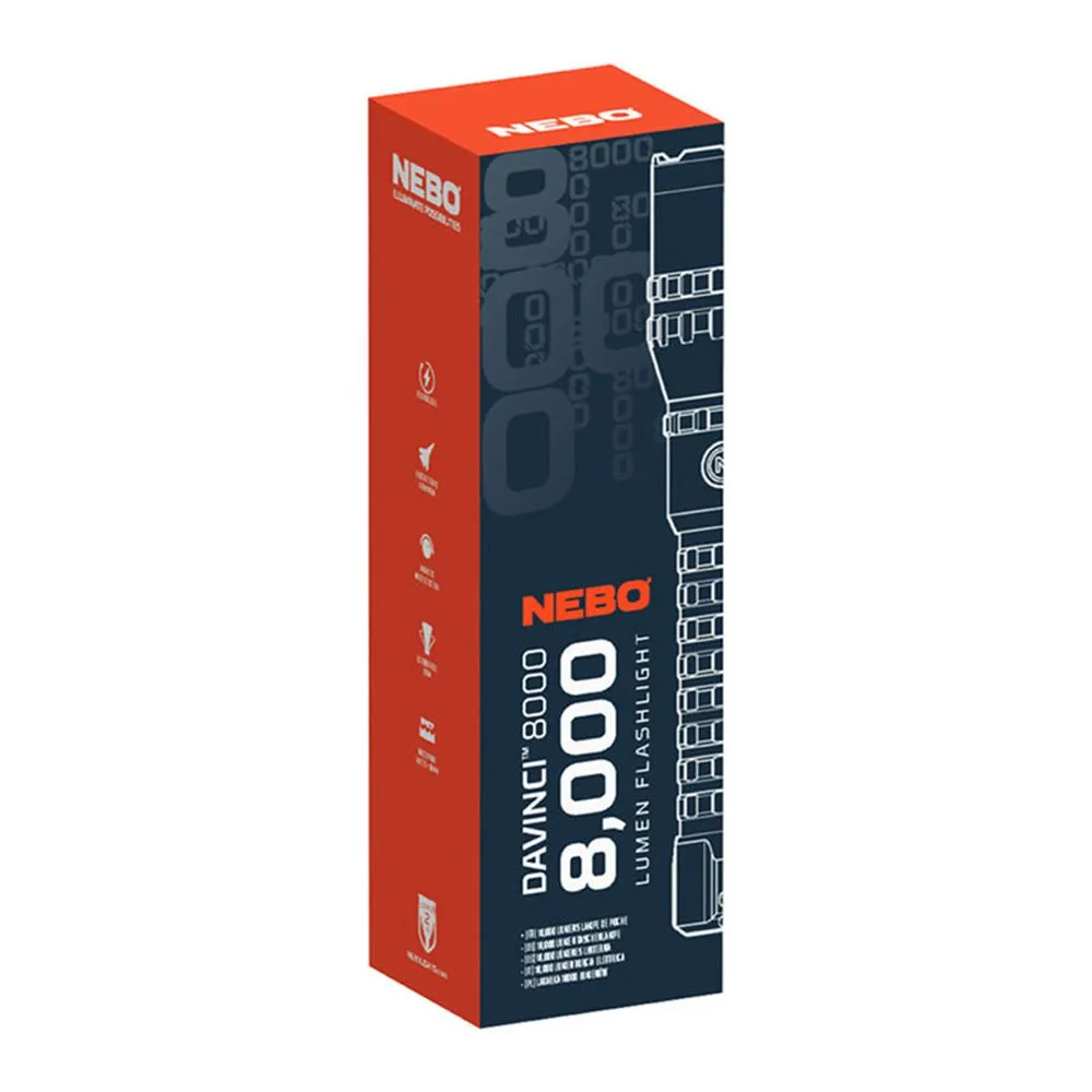 Nebo Tools Davinci™ 8000 Taschenlampe, Black / orange, 8000 Lumina Nebo Tools Davinci™ 8000 Taschenlampe, Black / orange, 8000 Lumina