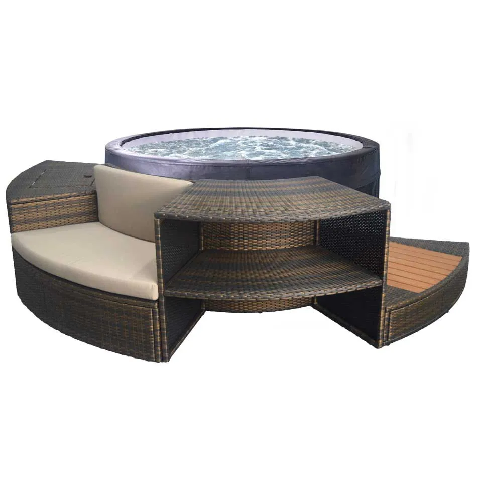 Netspa Vita 156x70 Cm Heiß Aufblasbare Badewanne Mit Außenpaneelen, Dark, 800L Netspa Vita 156x70 Cm Heiß Aufblasbare Badewanne Mit Außenpaneelen, Dark, 800L