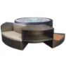 Netspa Vita 156x70 Cm Heiß Aufblasbare Badewanne Mit Außenpaneelen, Dark, 800L
