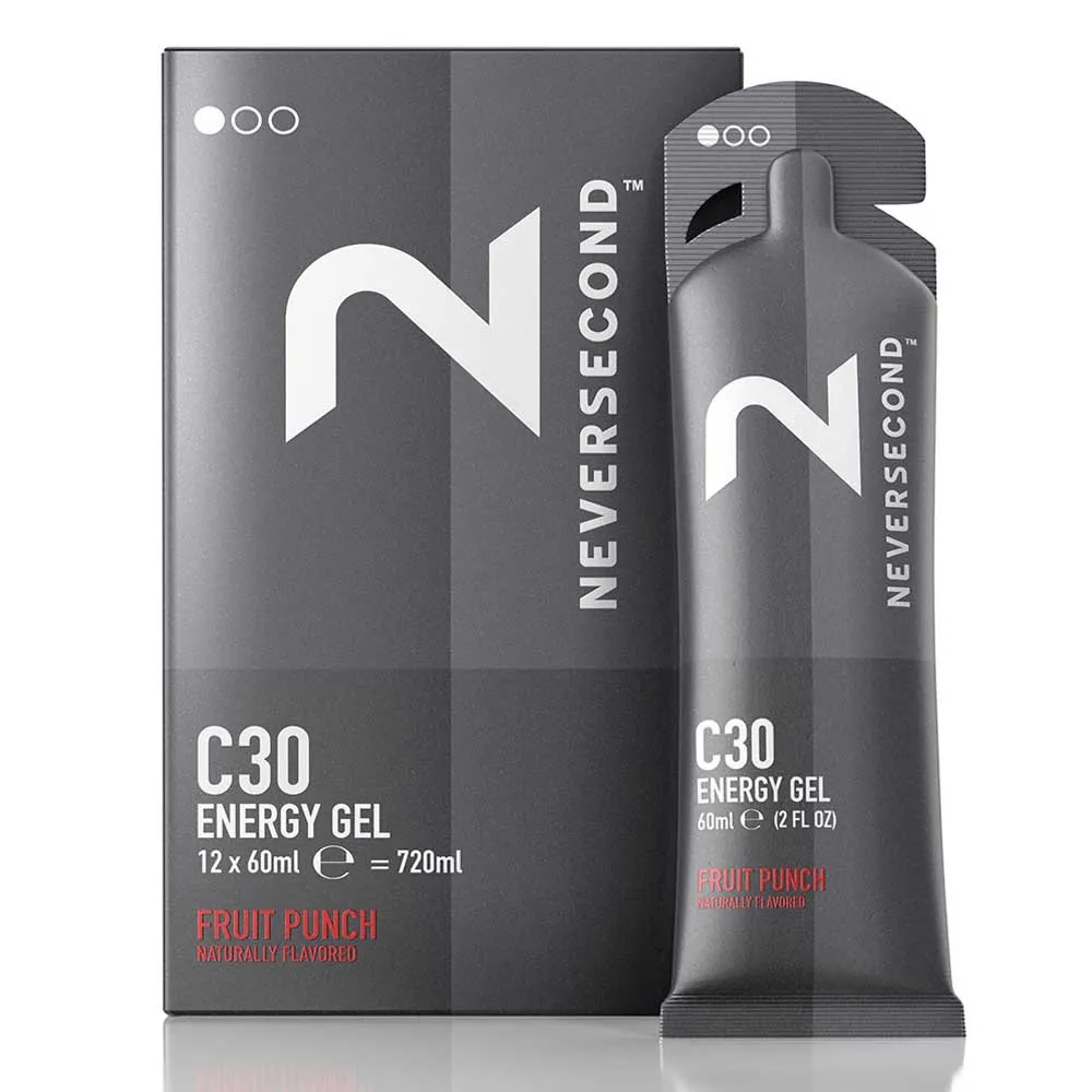 Neversecond C30 Schachtel Mit Energiegelen Zitronig 60ml 12 Einheiten