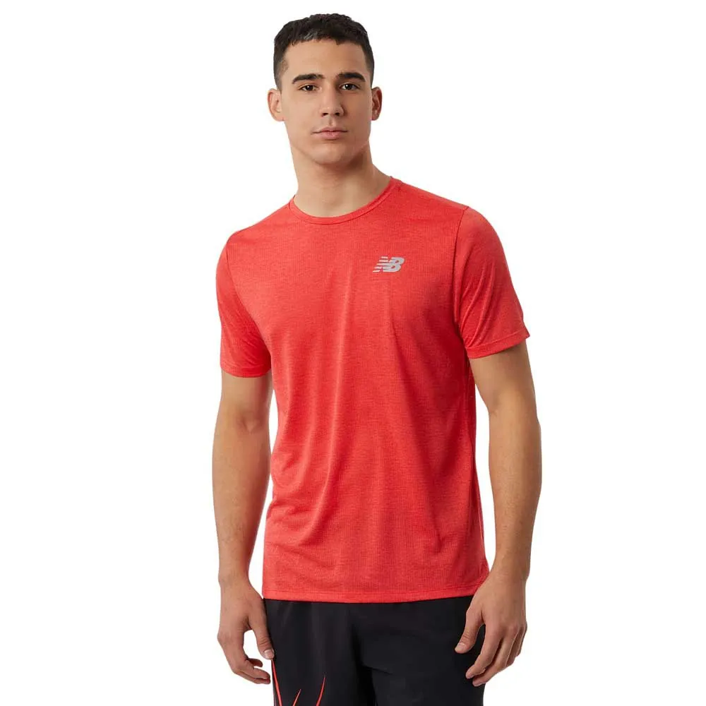 New Balance Impact Kurzarm-t-shirt male, True red heather New Balance Impact Kurzarm-t-shirt male, True red heather