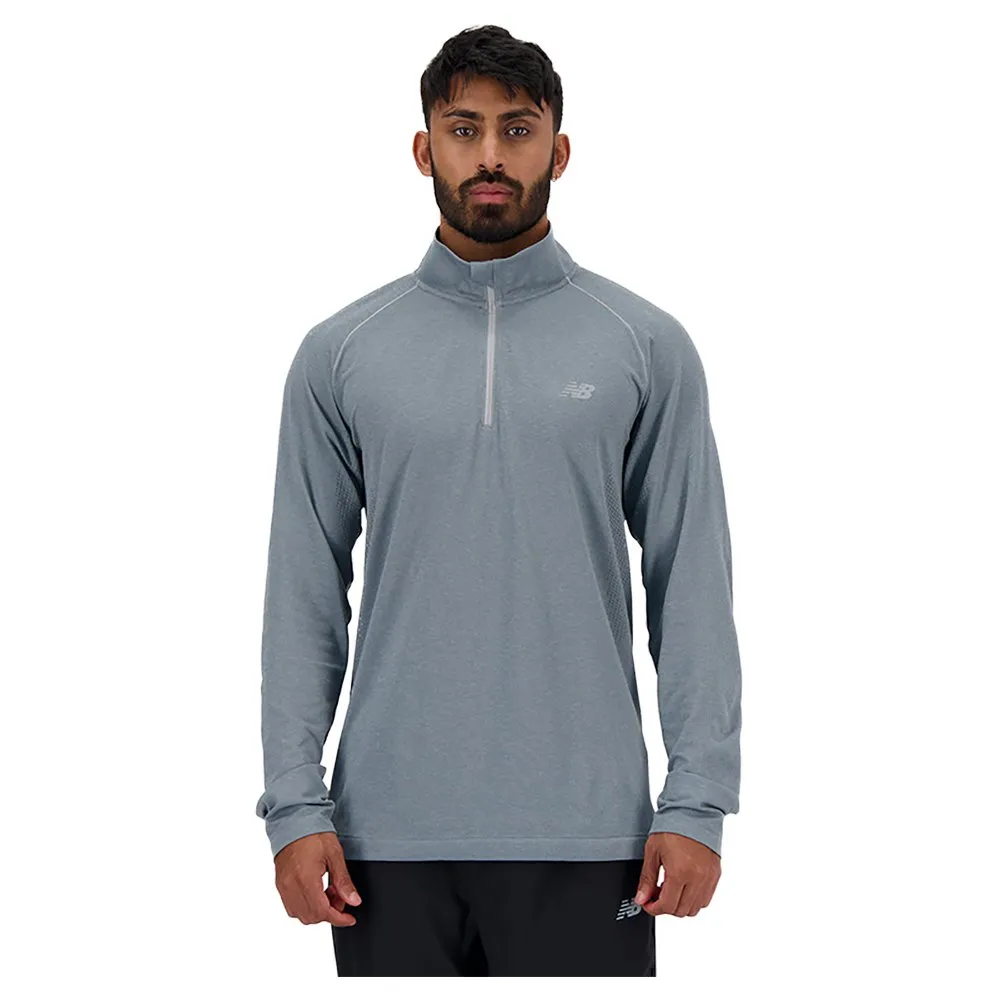 New Balance Mt41083 Halbreißverschluss-langarm-t-shirt male