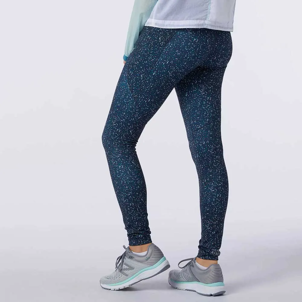 New Balance Printed Impact Run Leggings female, Mountain teal New Balance Printed Impact Run Leggings female, Mountain teal