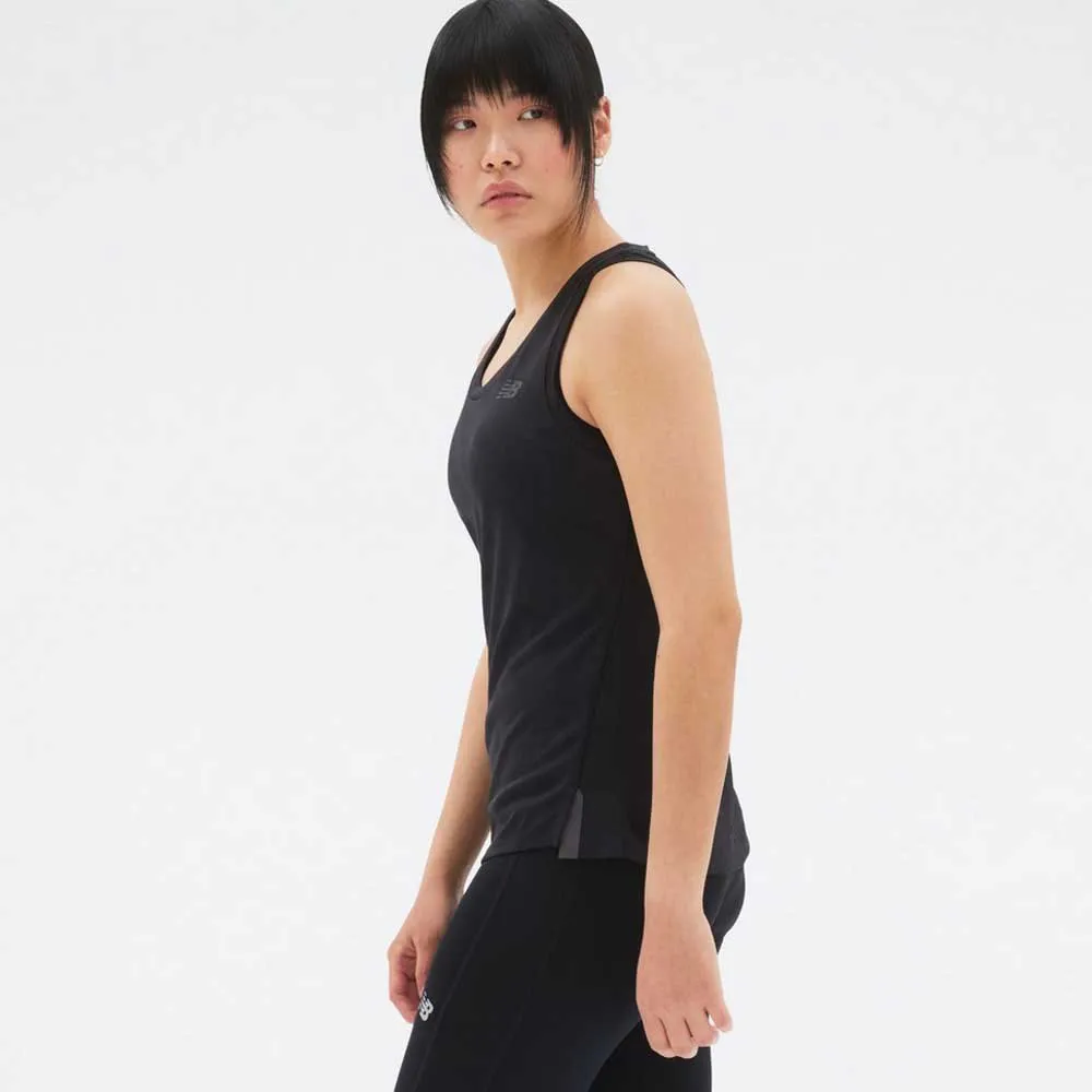 New Balance Q Speed Jacquard ärmelloses T-shirt female, Black New Balance Q Speed Jacquard ärmelloses T-shirt female, Black