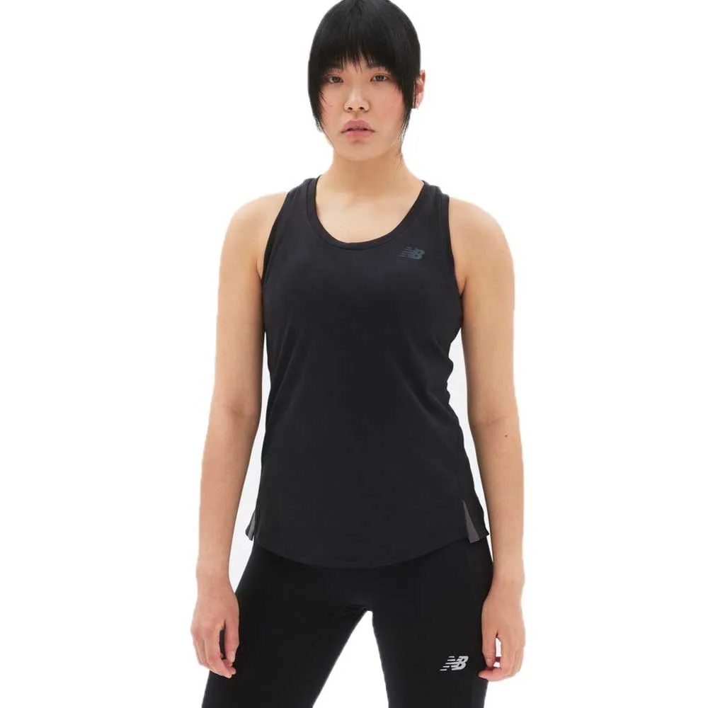 New Balance Q Speed Jacquard ärmelloses T-shirt female, Black New Balance Q Speed Jacquard ärmelloses T-shirt female, Black