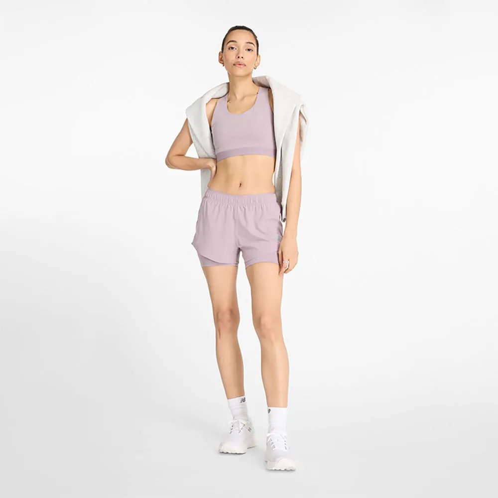 New Balance Rc 2-in-1 3´´ Kurze Hose female, Ice wine New Balance Rc 2-in-1 3´´ Kurze Hose female, Ice wine