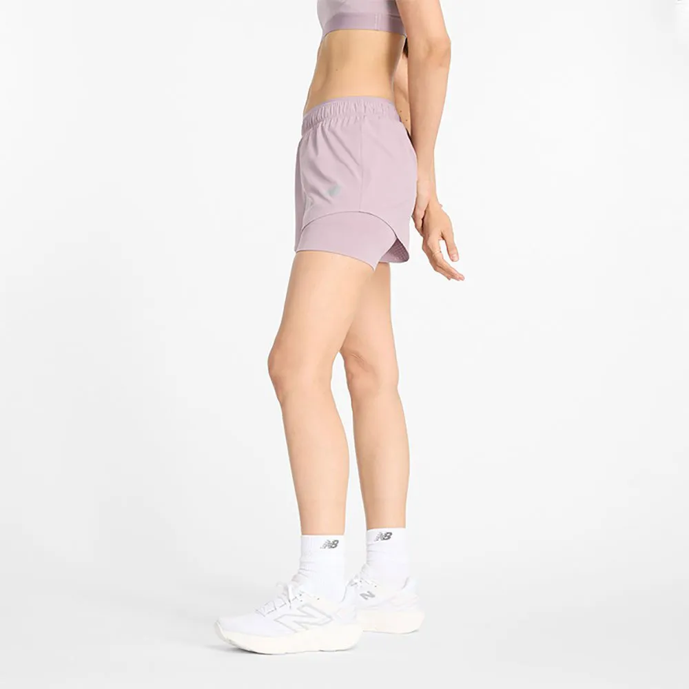 New Balance Rc 2-in-1 3´´ Kurze Hose female, Ice wine New Balance Rc 2-in-1 3´´ Kurze Hose female, Ice wine
