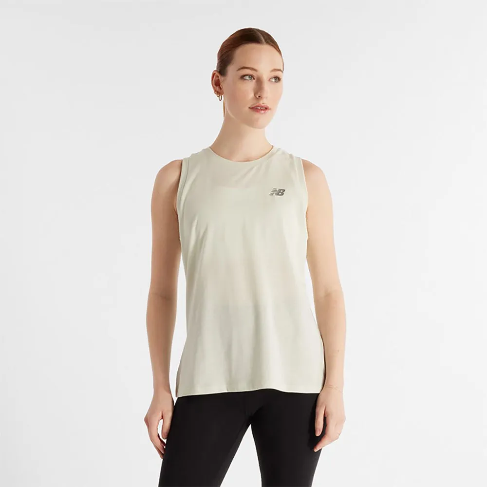 New Balance Sport Essentials Heathertech ärmelloses T-shirt female