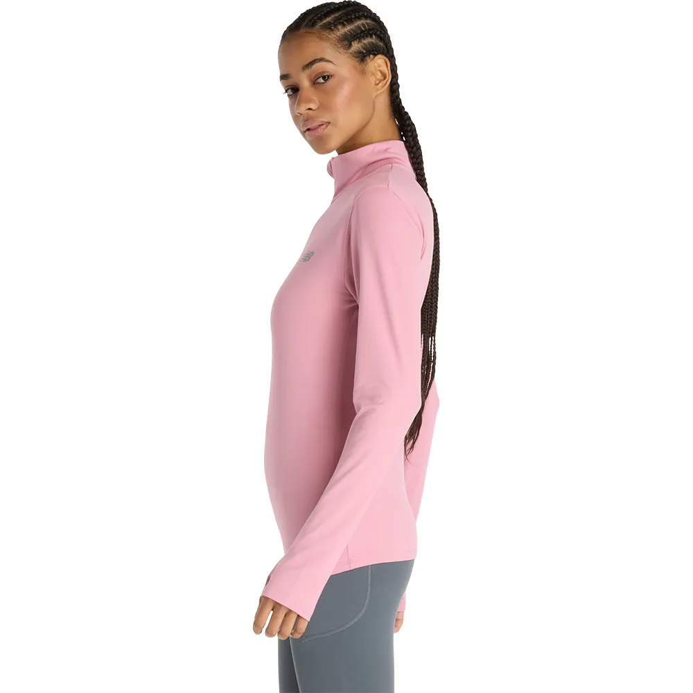 New Balance Sport Essentials Space Dye Halbreißverschluss-langarm-t-shirt female