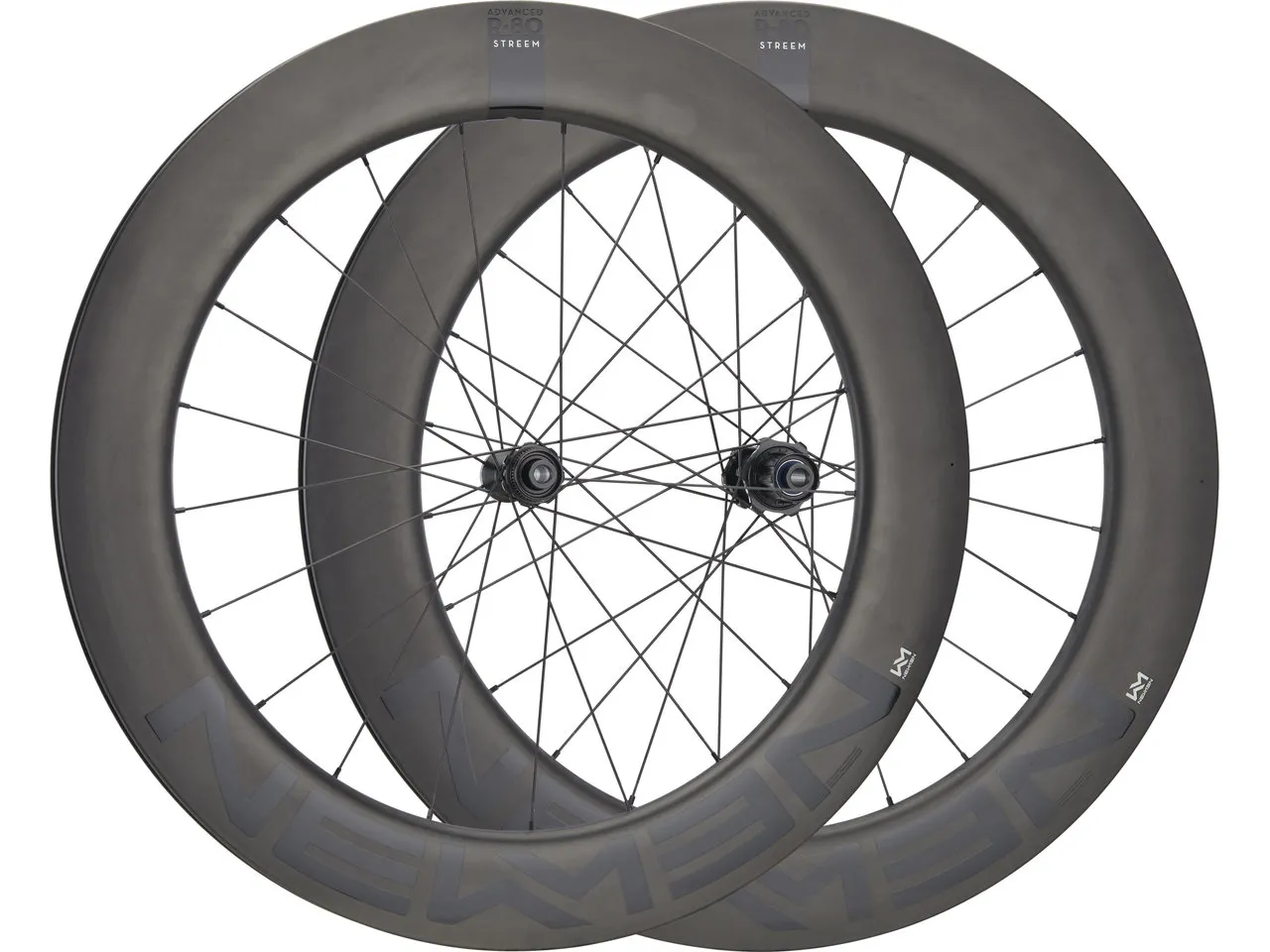 NEWMEN Advanced SL R.80 Streem Disc Center Lock Carbon 28" Laufradsatz, Schwarz, 28" Satz (VR 12 x 100 + HR 12 x 142) SRAM XDR NEWMEN Advanced SL R.80 Streem Disc Center Lock Carbon 28" Laufradsatz, Schwarz, 28" Satz (VR 12 x 100 + HR 12 x 142) SRAM XDR
