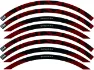 NEWMEN Felgen Decal Kit A.30, Rot