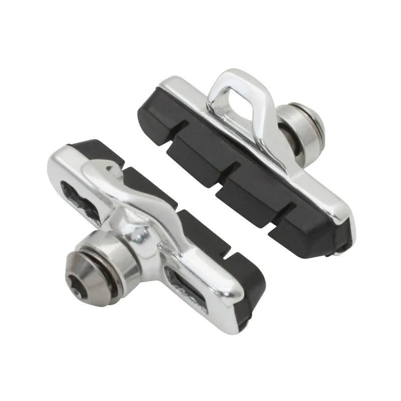 Newton Ein Paar Bremsbeläge für Straßenbremsen mit Alu-Kartusche Campagnolo Unisex, silber, 55mm