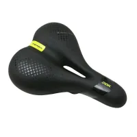 Newton Ergonomic City-Sattel aus schwarzem Elastomer mit Formgedächtnis und zentralem Loch Unisex