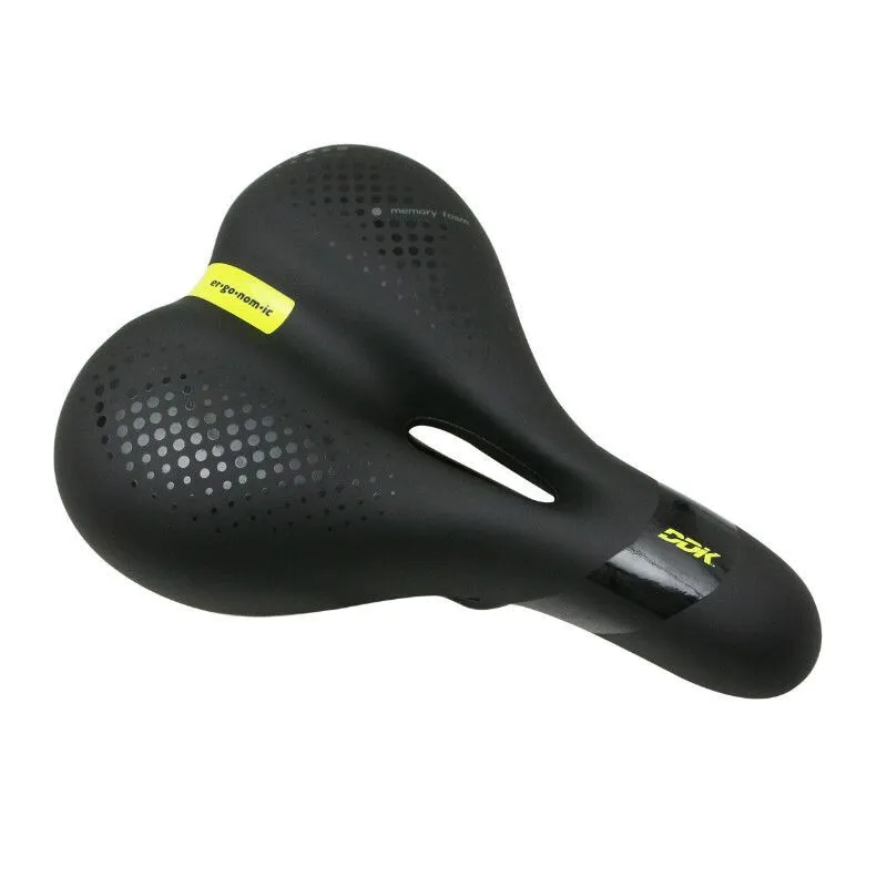 Newton Ergonomic City-Sattel aus schwarzem Elastomer mit Formgedächtnis und zentralem Loch Unisex, schwarz, 260 x 185mm