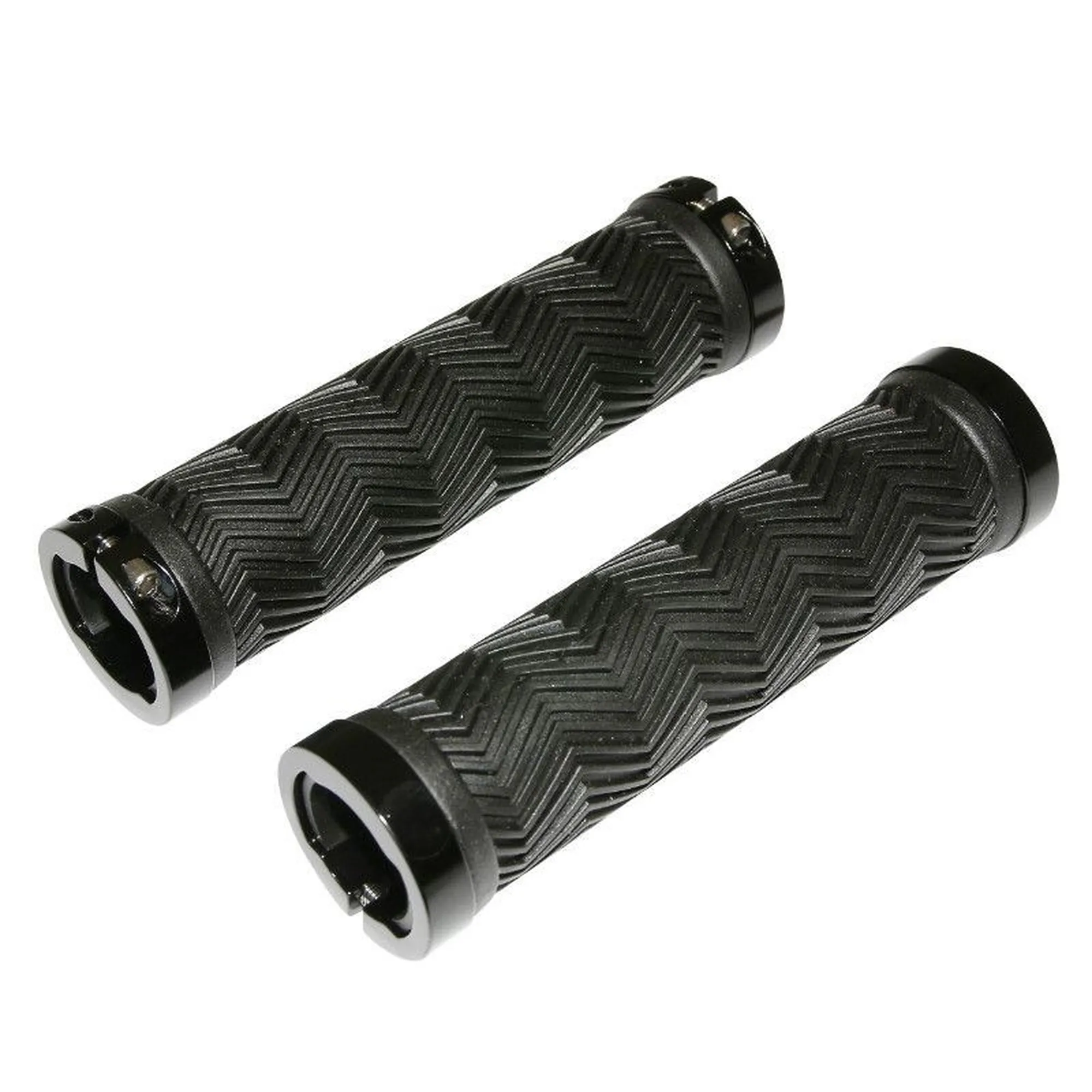 Newton Fahrradgriffe Chevron mit Doppelkragen Unisex, schwarz, 130mm Newton Fahrradgriffe Chevron mit Doppelkragen Unisex, schwarz, 130mm