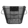 Newton Fahrradkorb vorne Stahlwabe Befestigung rapide Clips rpd 25,4-31 Unisex, schwarz, 19L/35 x 25 x 25cm