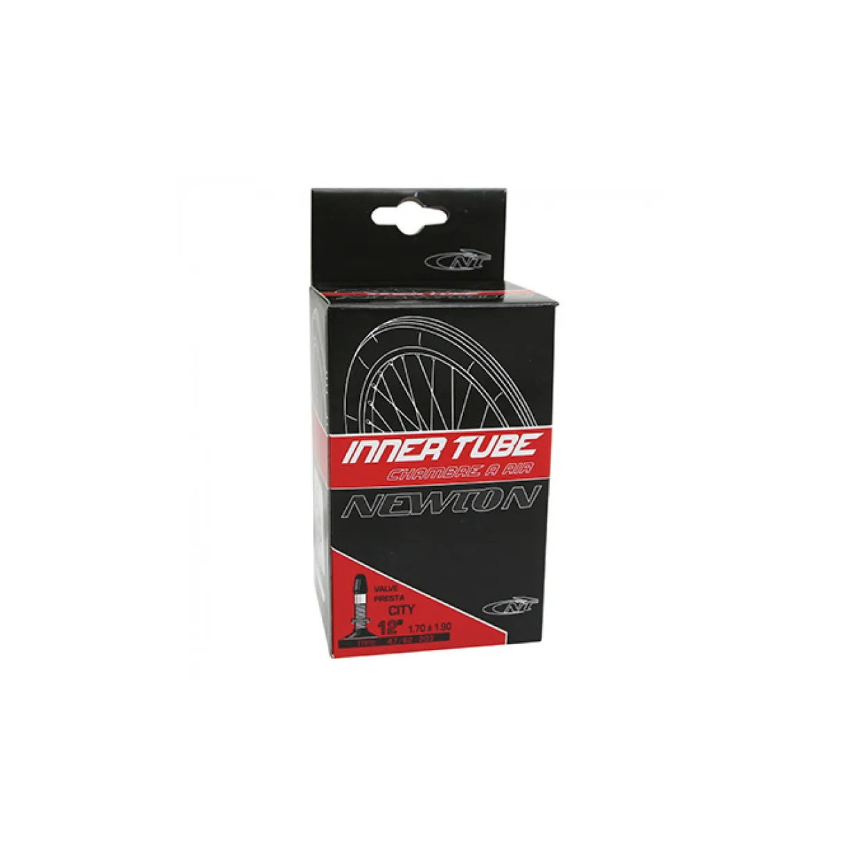 Newton Fahrradschlauch Schraderventil 12 1/2 x 2 1/4 Unisex, schwarz, TU Newton Fahrradschlauch Schraderventil 12 1/2 x 2 1/4 Unisex, schwarz, TU