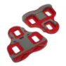 Newton Paar Pedalplatten aus Bi-Material Winkel 6° Type Look Keo Unisex, rot, TU