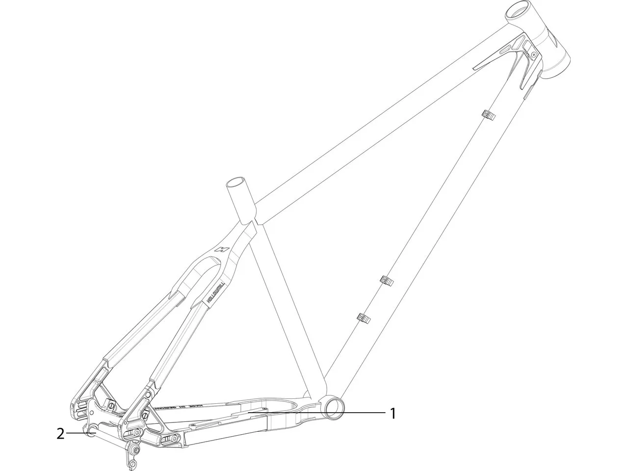 Nicolai Ersatzteile Argon GLF Rahmen, Schwarz 1 Nicolai Ersatzteile Argon GLF Rahmen, Schwarz 1