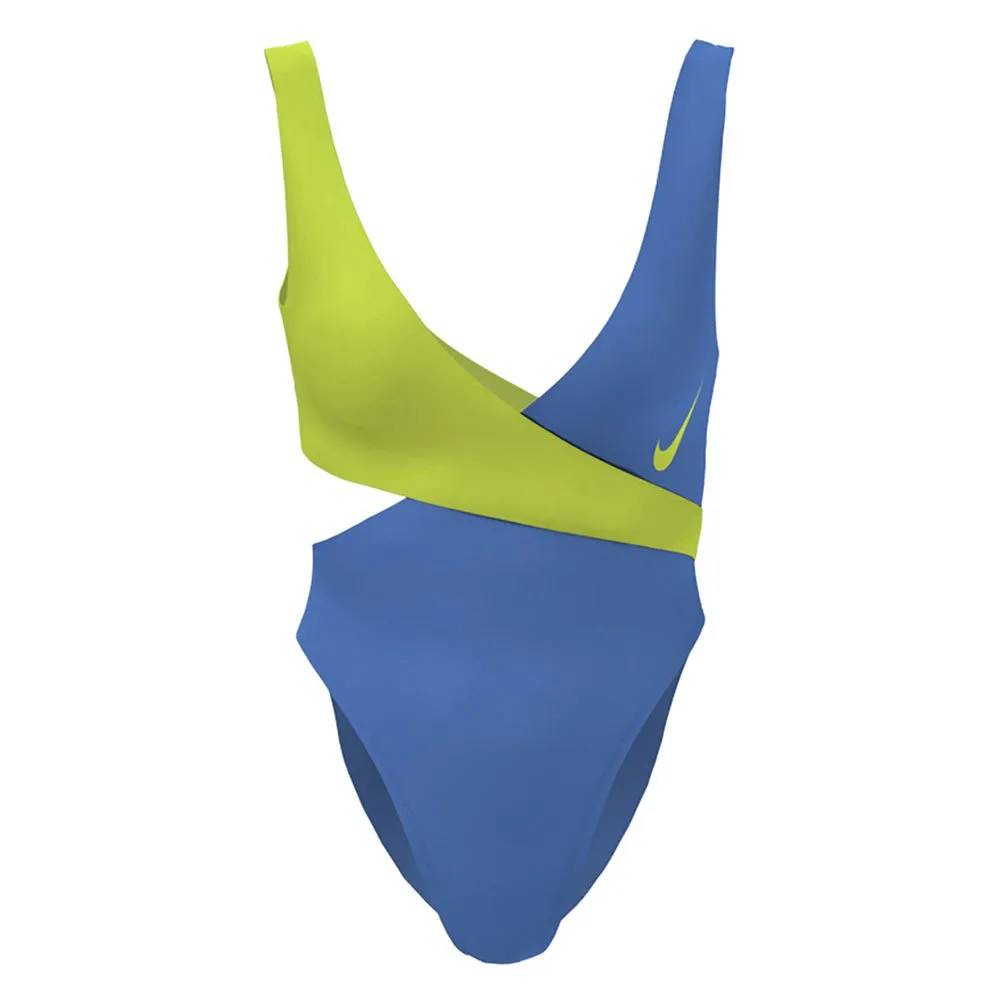 Nike Colorblock Crossover Badeanzug, Pacific blue Nike Colorblock Crossover Badeanzug, Pacific blue