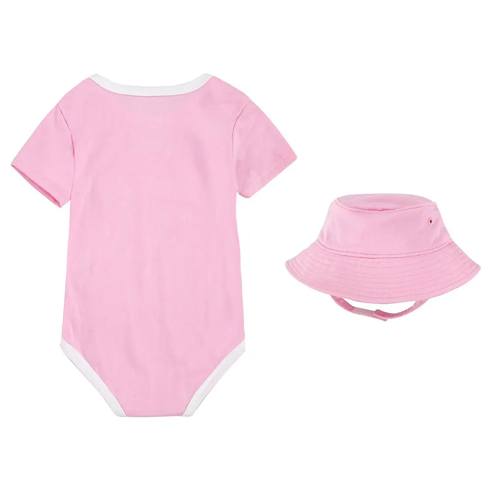 Nike Core Bucket Hat & Kurzarm-set 2 Einheiten, Pink, 0-6MON Nike Core Bucket Hat & Kurzarm-set 2 Einheiten, Pink, 0-6MON