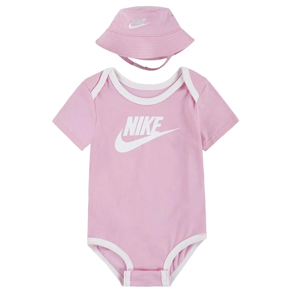 Nike Core Bucket Hat & Kurzarm-set 2 Einheiten, Pink, 0-6MON Nike Core Bucket Hat & Kurzarm-set 2 Einheiten, Pink, 0-6MON