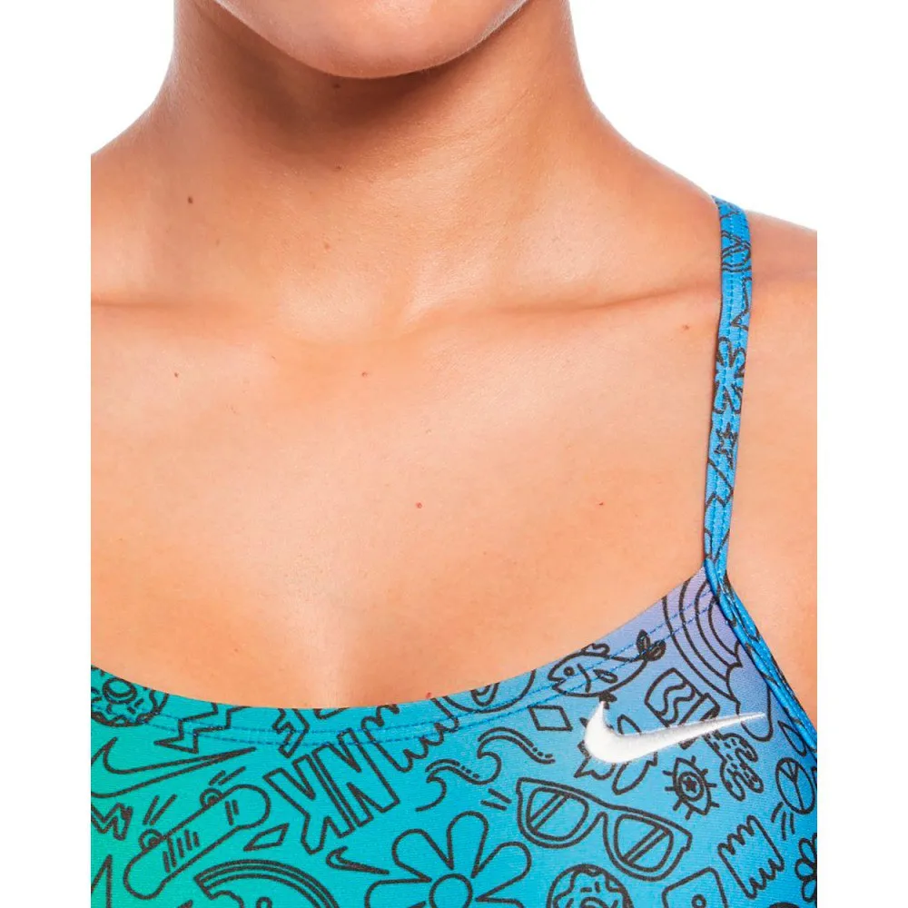 Nike Cutout Hydrastrong Multi Print Badeanzug Nike Cutout Hydrastrong Multi Print Badeanzug
