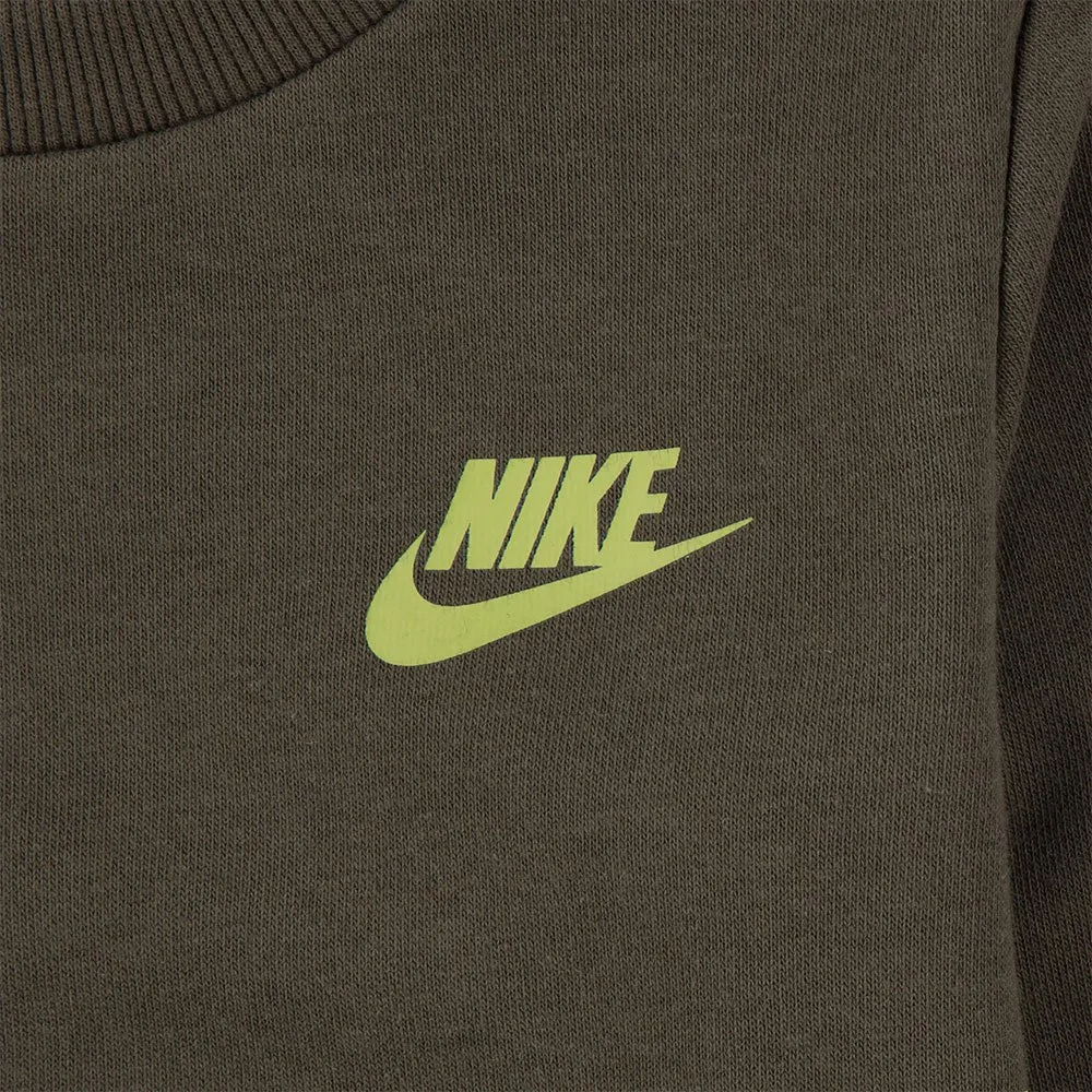 Nike Ft Icon Crew Langarm-set, Cargo khaki, 6-7Y