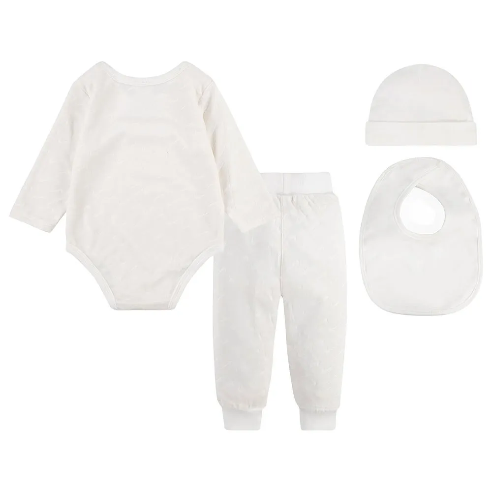 Nike Langarm-set Mit Geprägtem Swoosh Aus Velours 4 Einheiten, Sail, 0-6MON Nike Langarm-set Mit Geprägtem Swoosh Aus Velours 4 Einheiten, Sail, 0-6MON