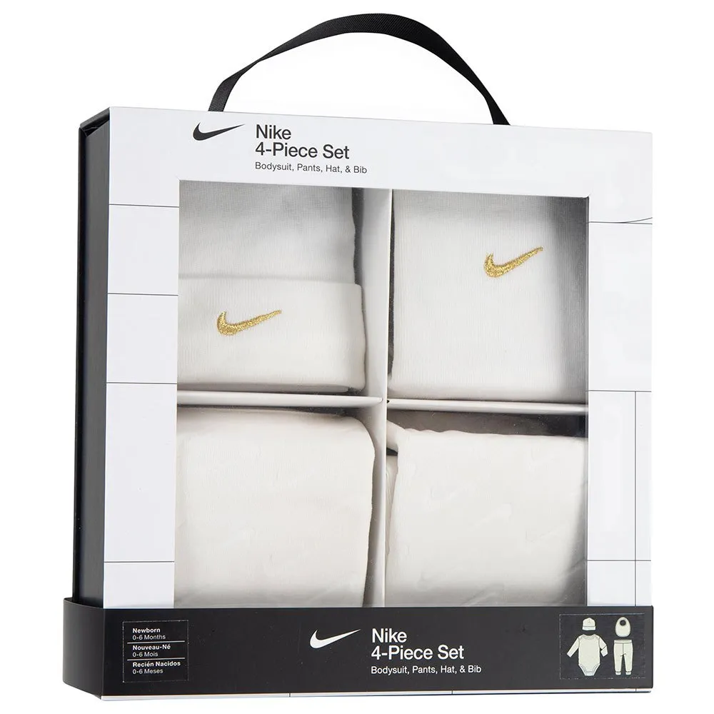 Nike Langarm-set Mit Geprägtem Swoosh Aus Velours 4 Einheiten, Sail, 0-6MON Nike Langarm-set Mit Geprägtem Swoosh Aus Velours 4 Einheiten, Sail, 0-6MON