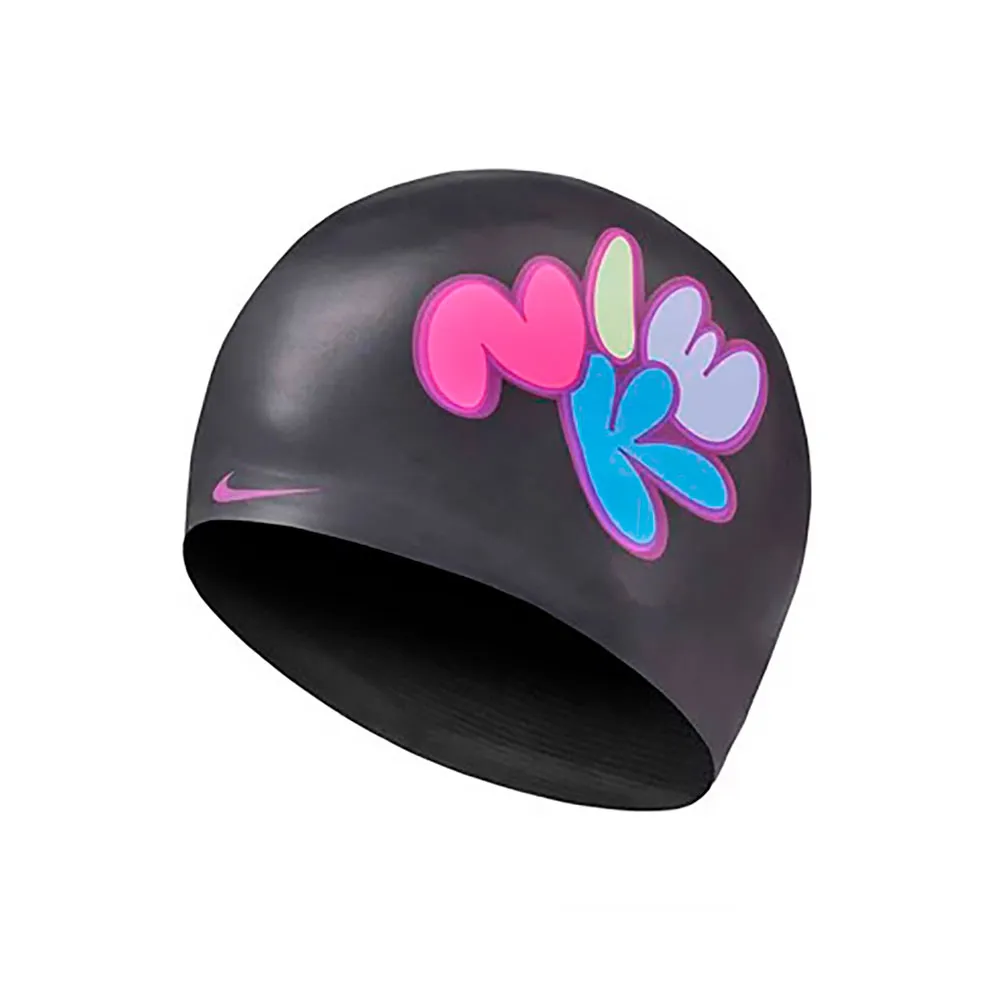 Nike Multi Graphic Badekappe, Black Nike Multi Graphic Badekappe, Black