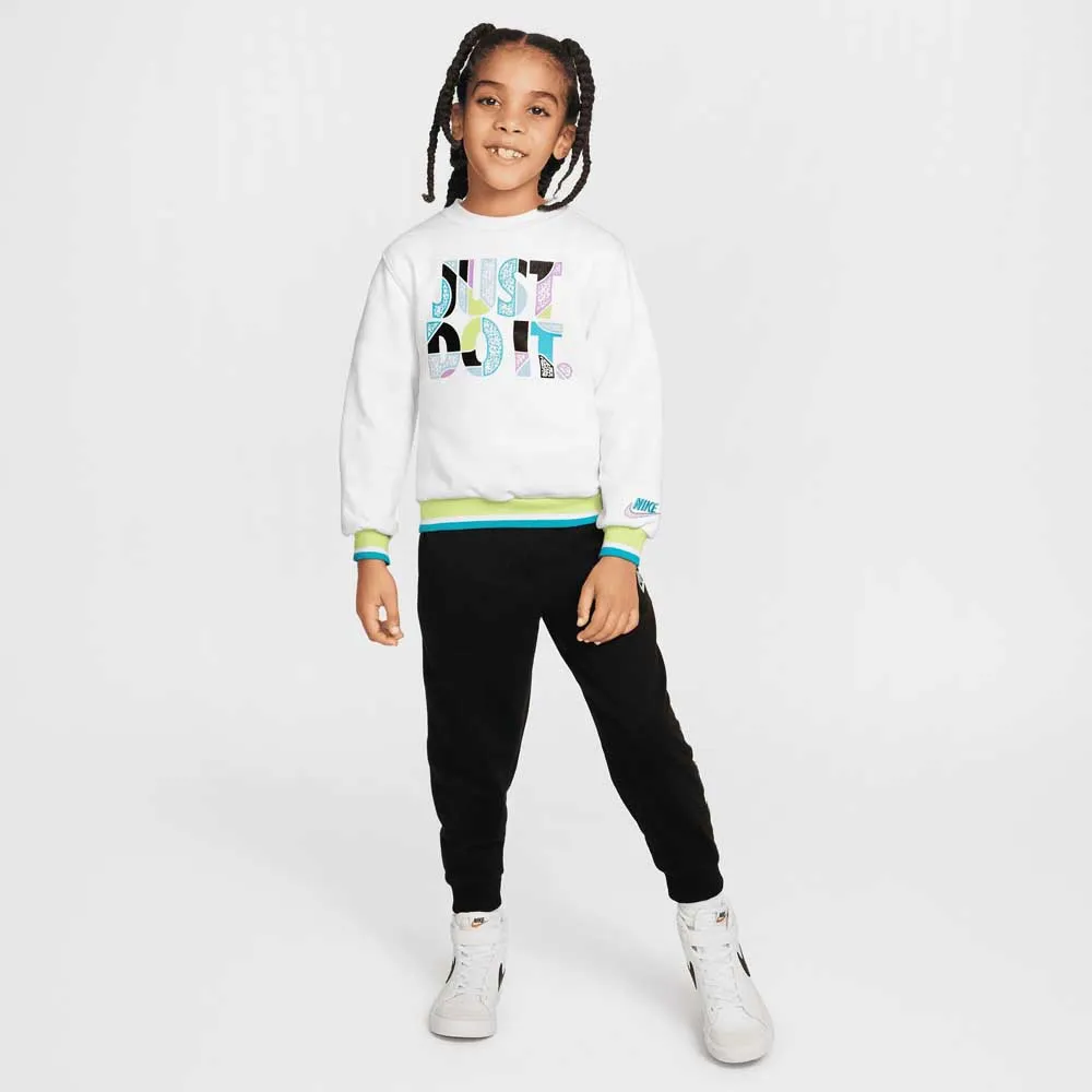 Nike Outside T Lines Sweatshirt, White, 6-7Y Nike Outside T Lines Sweatshirt, White, 6-7Y