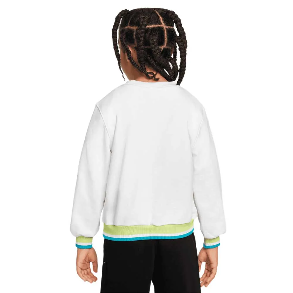 Nike Outside T Lines Sweatshirt, White, 6-7Y Nike Outside T Lines Sweatshirt, White, 6-7Y
