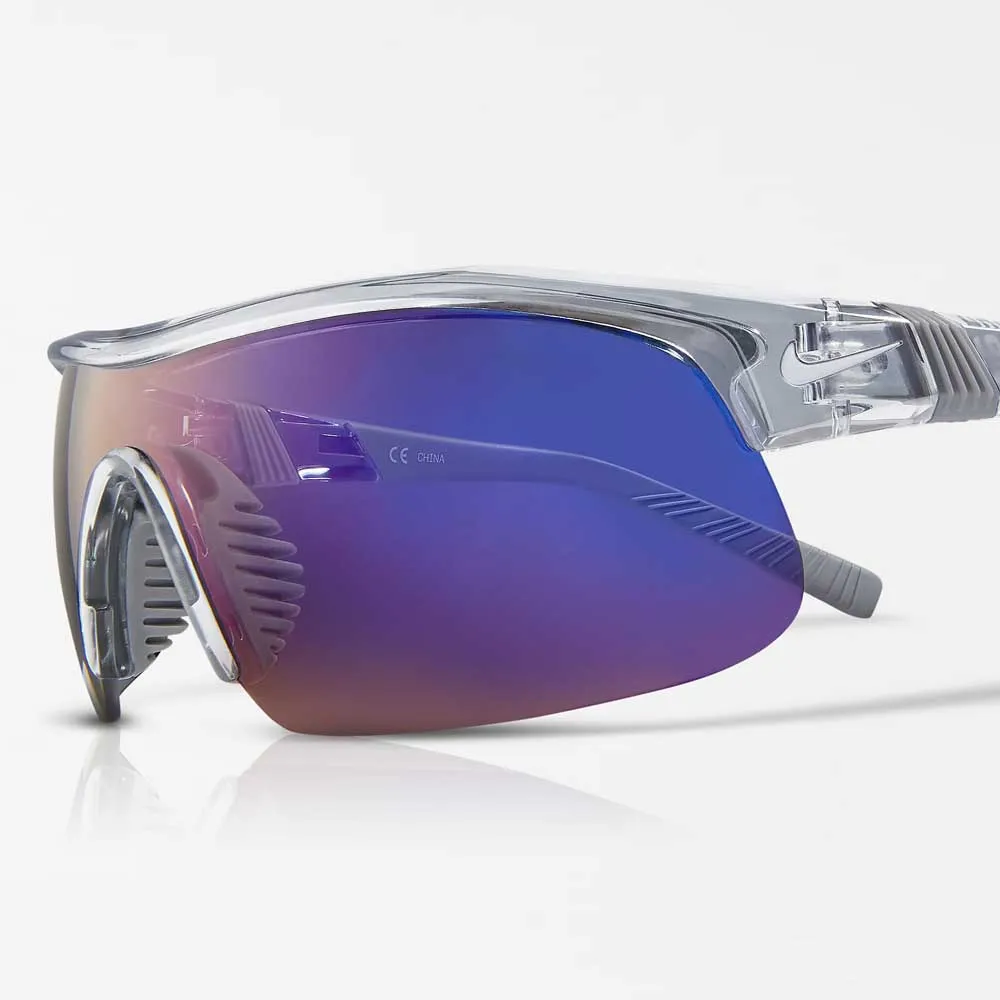 Nike Show X1 Sonnenbrille unisex, Wolf grey / blue mirror, One Size Nike Show X1 Sonnenbrille unisex, Wolf grey / blue mirror, One Size