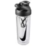 Nike Tr Hypercharge Shaker 710ml, Clear / black / black, One Size