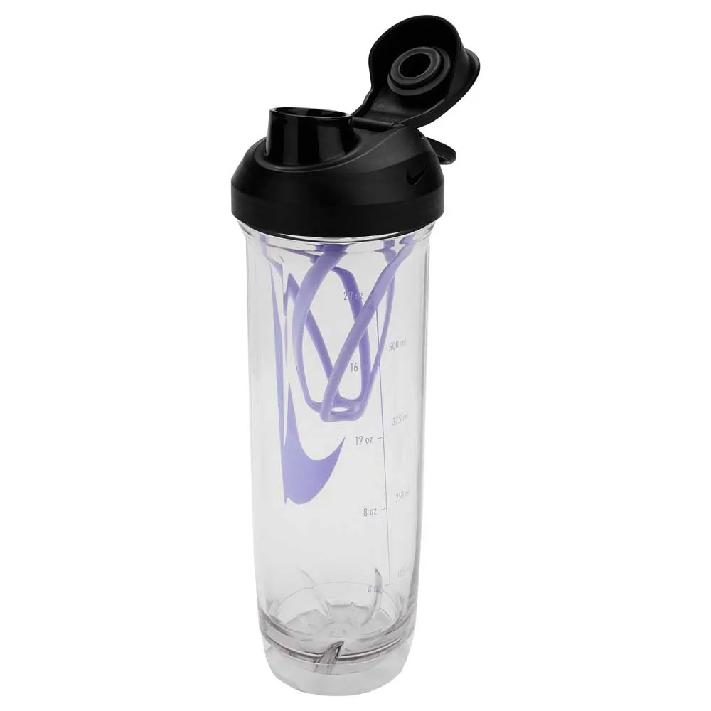 Nike Tritan Recharge 2.0 24oz/710ml Shaker, Clear / black / light thistle, One Size Nike Tritan Recharge 2.0 24oz/710ml Shaker, Clear / black / light thistle, One Size