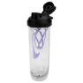 Nike Tritan Recharge 2.0 24oz/710ml Shaker, Clear / black / light thistle, One Size