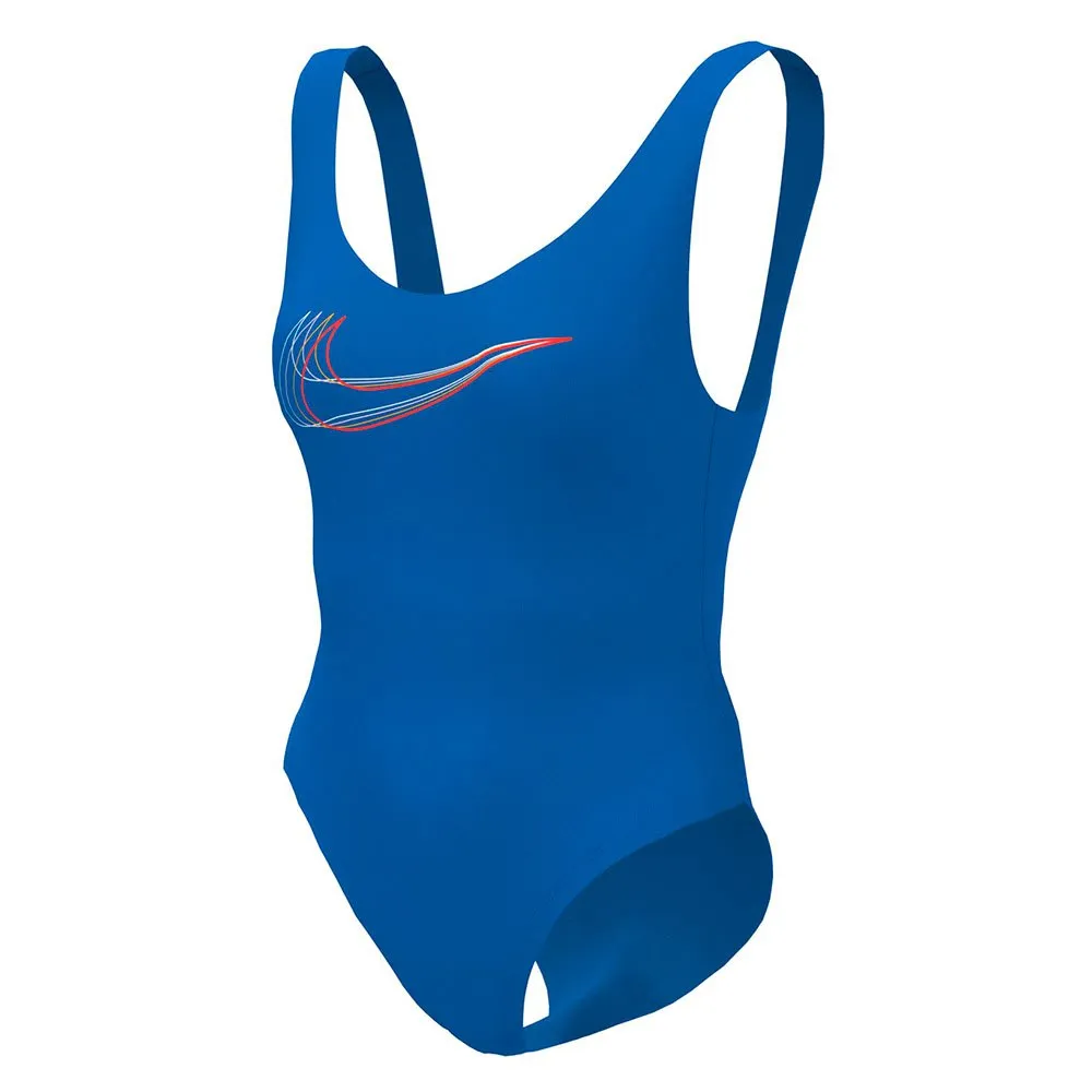 Nike U-back Multi Logo Badeanzug female, Hyper royal Nike U-back Multi Logo Badeanzug female, Hyper royal