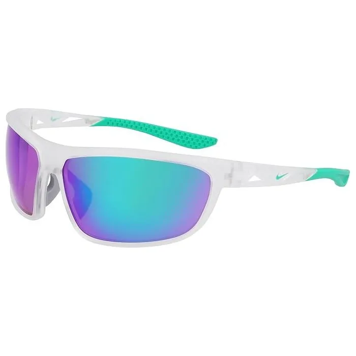 Nike Windtrack Run Mirrored Sonnenbrille unisex, Matte clear / green mirror, One Size Nike Windtrack Run Mirrored Sonnenbrille unisex, Matte clear / green mirror, One Size