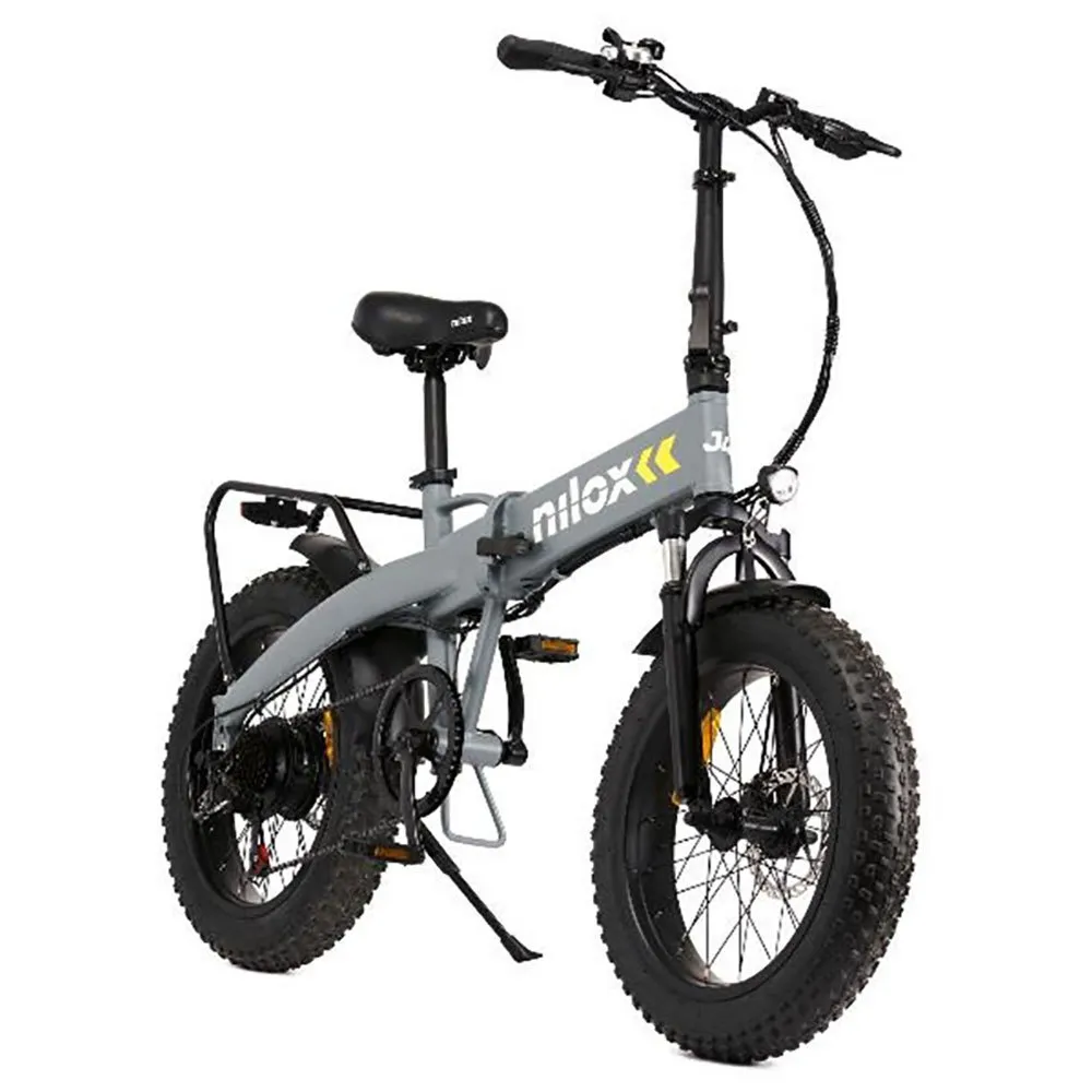 Nilox J4 Plus Faltbares Elektrofahrrad, Grey, One Size, 13Wh
