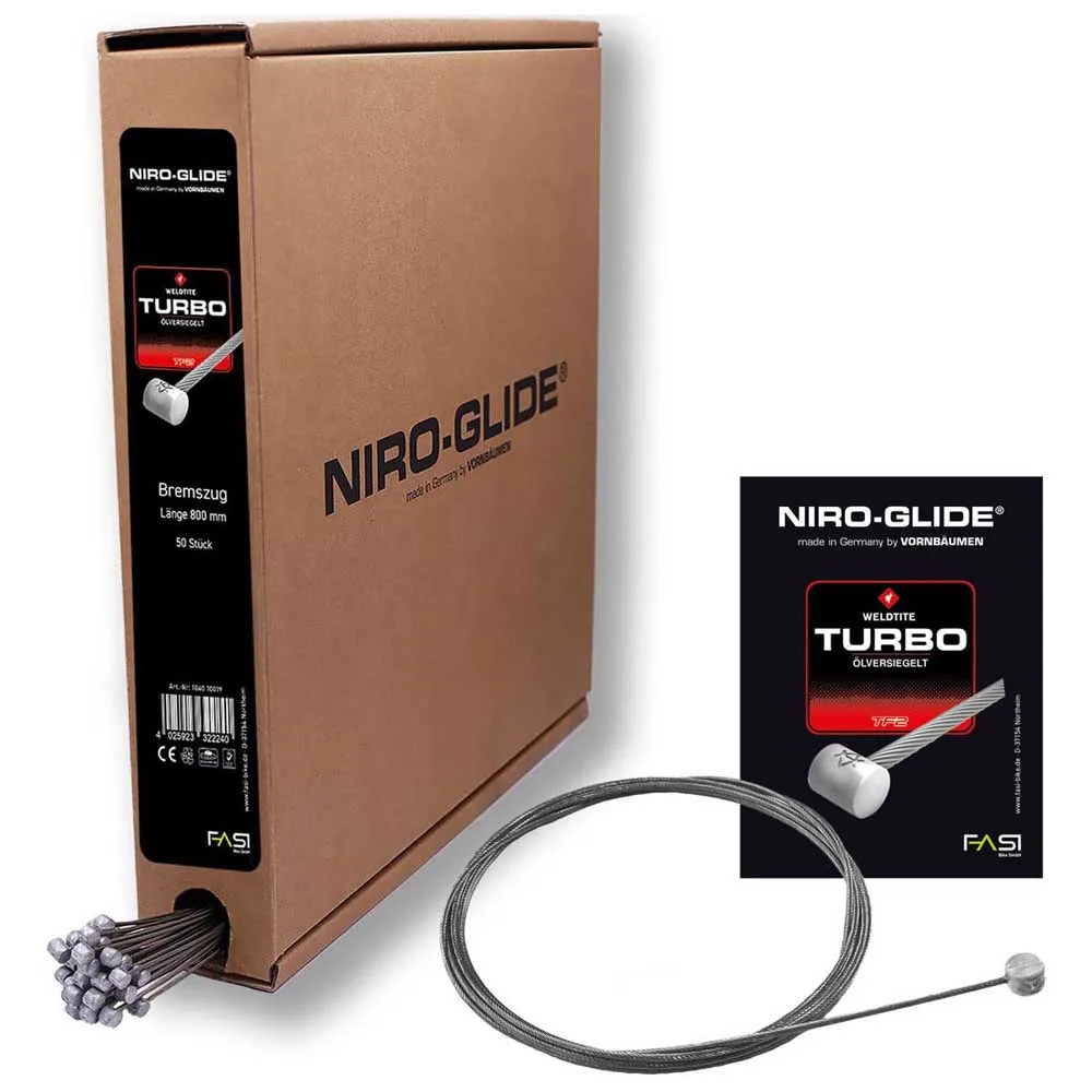 Niro-Glide Turbo Bremskabel 50 Einheiten, Black / black, 800mm