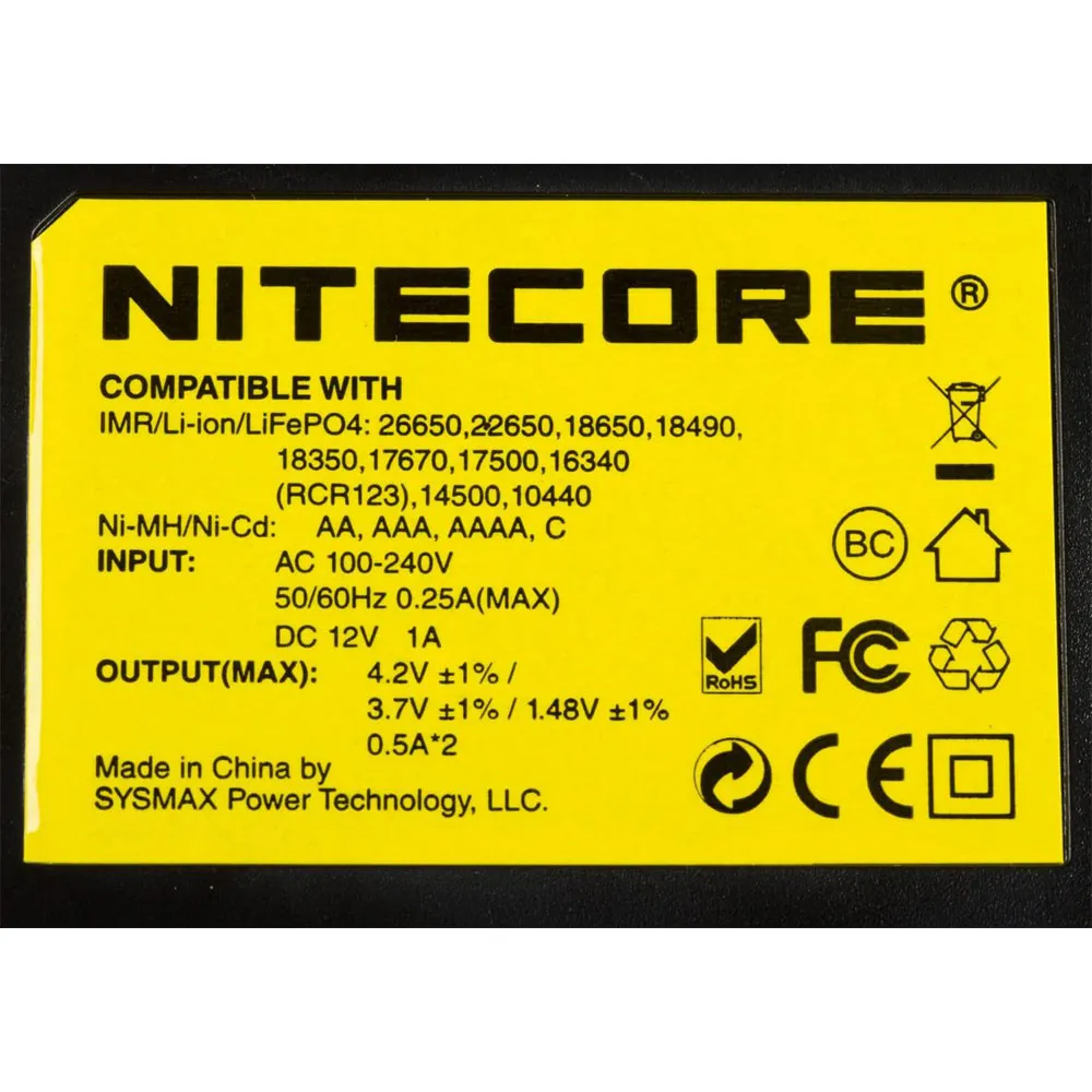 Nitecore Digicharger D2 Ladegerät, Black, One Size Nitecore Digicharger D2 Ladegerät, Black, One Size