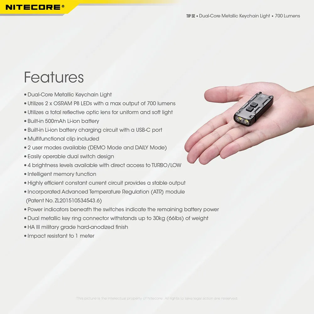 Nitecore Tip Se Taschenlampe, Black, One Size Nitecore Tip Se Taschenlampe, Black, One Size