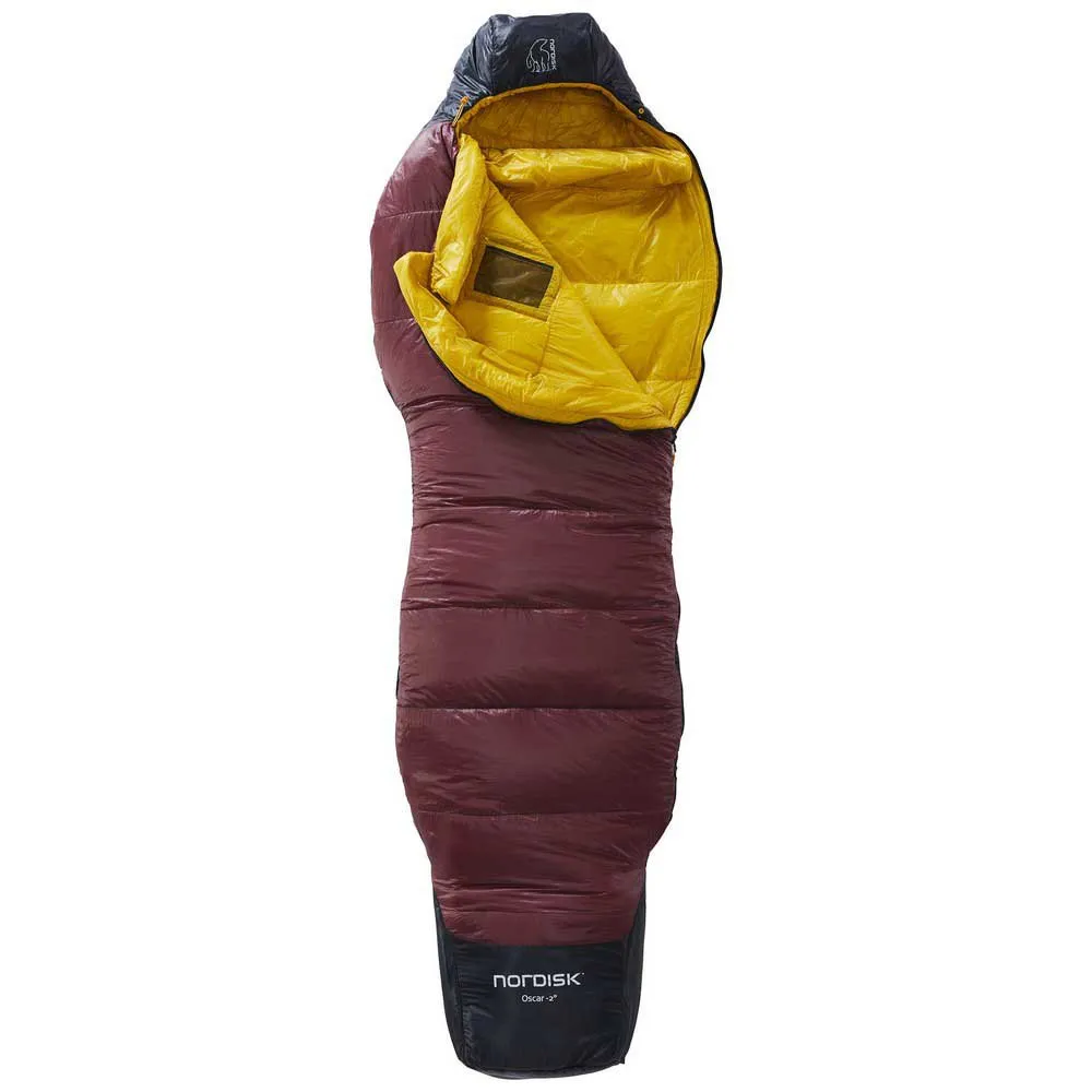 Nordisk Oscar -2ºc Schlafsack, Rio red / mustard yellow / black, Left Zipper Nordisk Oscar -2ºc Schlafsack, Rio red / mustard yellow / black, Left Zipper