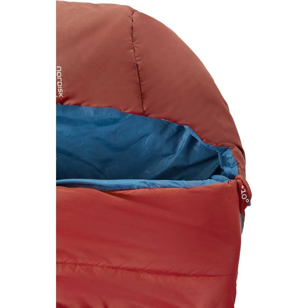Nordisk Puk +10ºc Blanket Schlafsack, Sun-dried tomato / majolica blue / syrah, Left Zipper Nordisk Puk +10ºc Blanket Schlafsack, Sun-dried tomato / majolica blue / syrah, Left Zipper