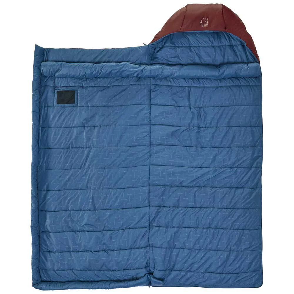 Nordisk Puk -2ºc Blanket Schlafsack, Sun-dried tomato / majolica blue / syrah, Left Zipper Nordisk Puk -2ºc Blanket Schlafsack, Sun-dried tomato / majolica blue / syrah, Left Zipper