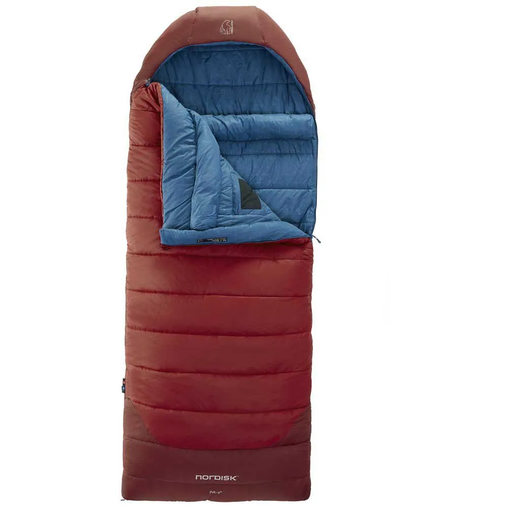 Nordisk Puk -2ºc Blanket Schlafsack, Sun-dried tomato / majolica blue / syrah, Left Zipper Nordisk Puk -2ºc Blanket Schlafsack, Sun-dried tomato / majolica blue / syrah, Left Zipper