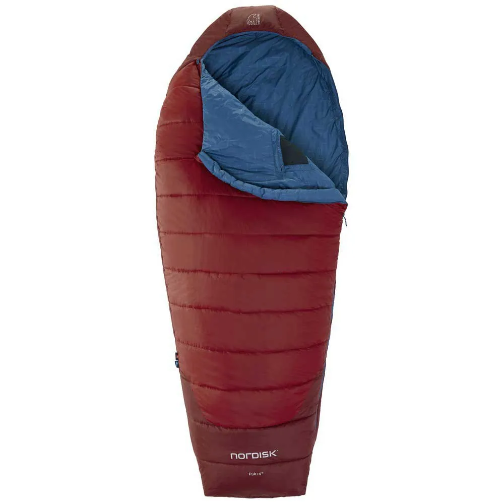 Nordisk Puk +4ºc Schlafsack, Sun-dried tomato / majolica blue / syrah, Left Zipper Nordisk Puk +4ºc Schlafsack, Sun-dried tomato / majolica blue / syrah, Left Zipper